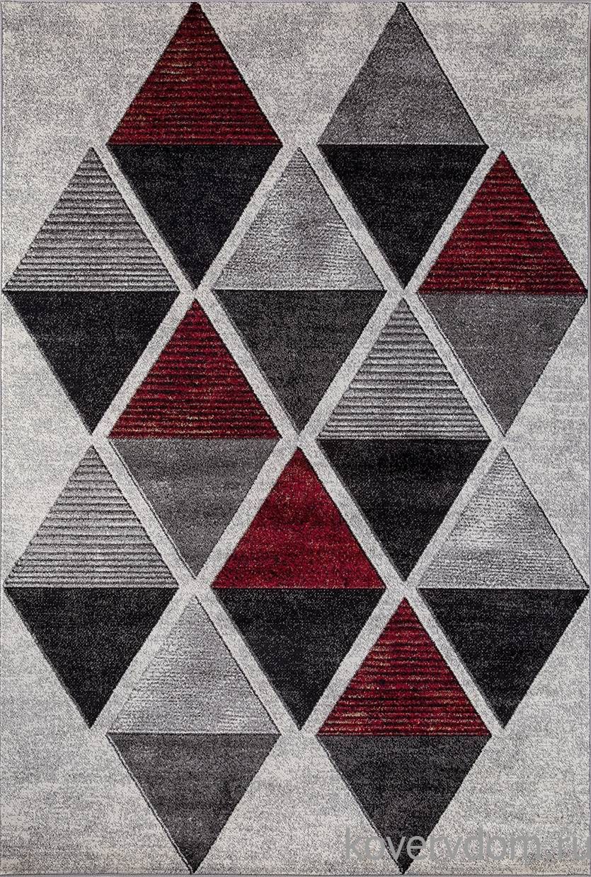 Ковер LONDON D810 GRAY-RED