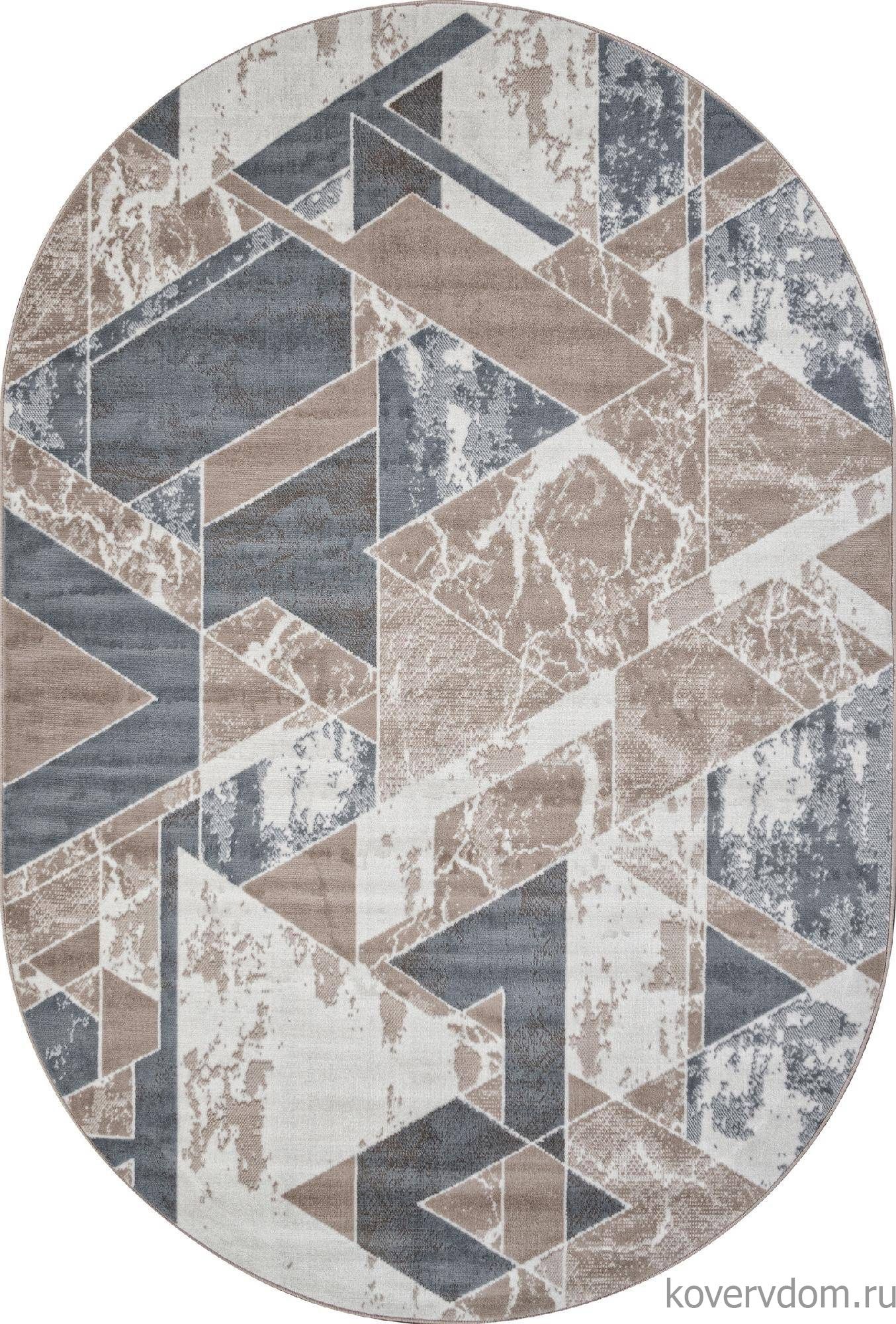 Ковер SIERRA F354 BEIGE-BLUE Овал Ковер SIERRA F354 BEIGE-BLUE Овал