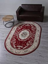 Пушистый ковер COLIZEY D066 RED Овал