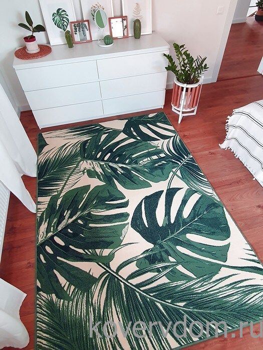 Ковер с цветами SCANDINAVIAN MONSTERA 9 Ковер с цветами SCANDINAVIAN MONSTERA 9