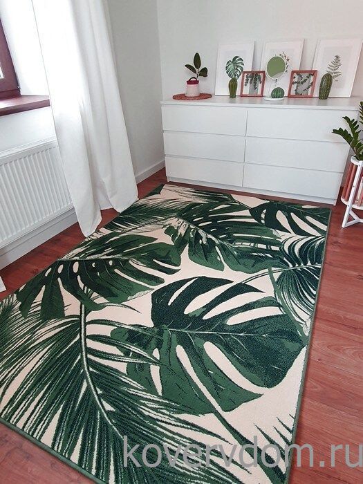 Ковер с цветами SCANDINAVIAN MONSTERA 9 Ковер с цветами SCANDINAVIAN MONSTERA 9