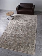 Ковер из Турции из вискозы ROYAL G078J2 D.GREY / BEIGE