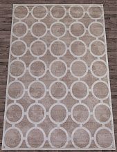 Пушистый овальный ковер SIERRA D713 BEIGE-CREAM