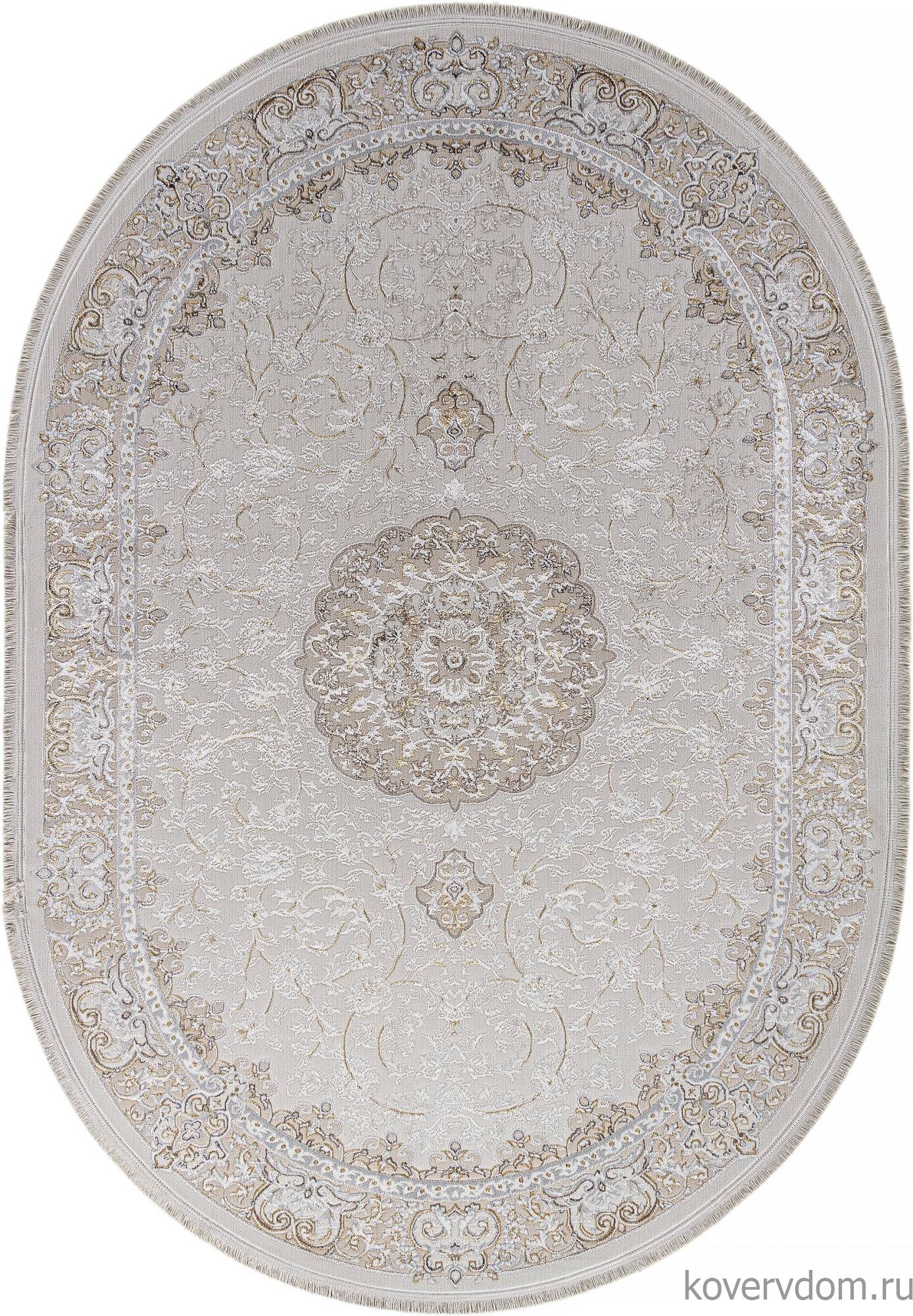 Ковер ZARINA M107A CREAM / CREAM Овал Ковер ZARINA M107A CREAM / CREAM Овал