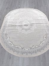 Прямоугольный ковер EFSAN Q010A CREAM SHRINK / GREY FDY Овал